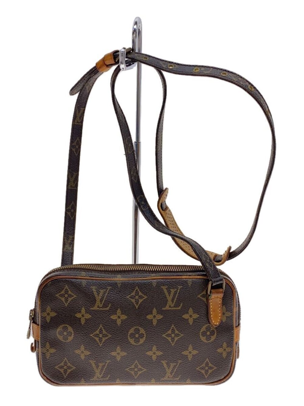 LOUIS VUITTON Pochette Bandouliere Monogram Canvas Shoulder Bag Brown All over